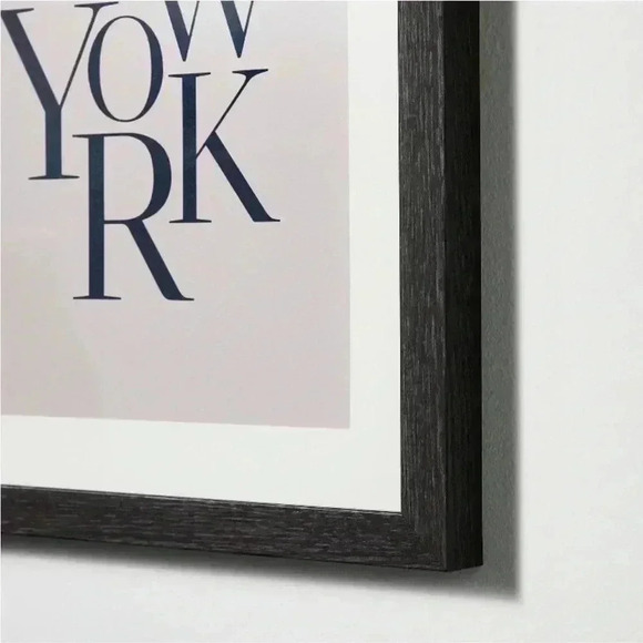 NWT 11" × 14" New York Framed Under Glass with Mat Dark Wood - Studio McGee - Picture 4 of 4